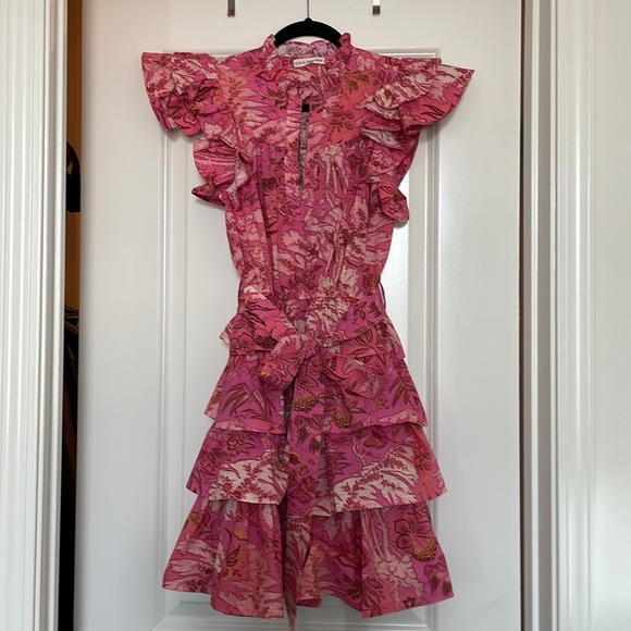 Lulua Frill-Sleeve Tiered-Ruffle Mini Dress - Picture 6 of 11